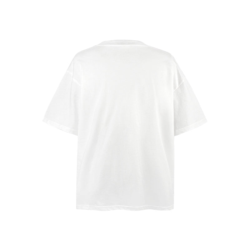American vintage street T-shirt pure cotton retro loose men's clothing