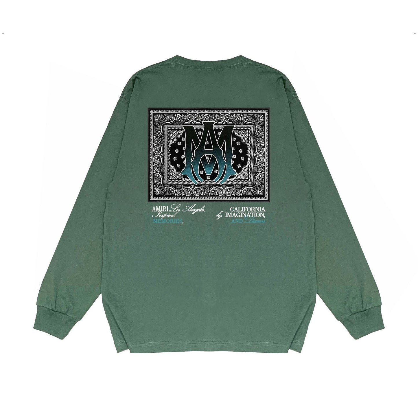 Amiri Long Sleeved Shirt Printed Trendy Pure Cotton