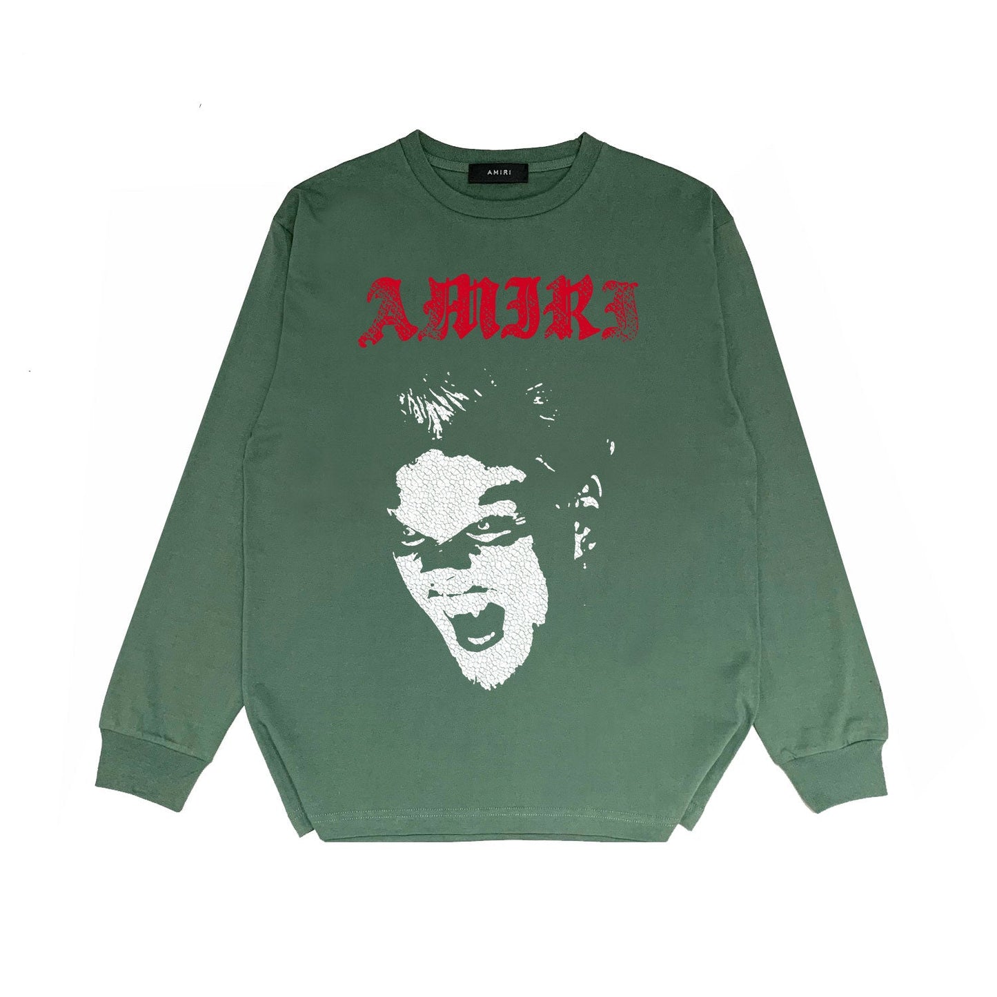 Amiri Long Sleeved Shirt Printed Trendy Pure Cotton