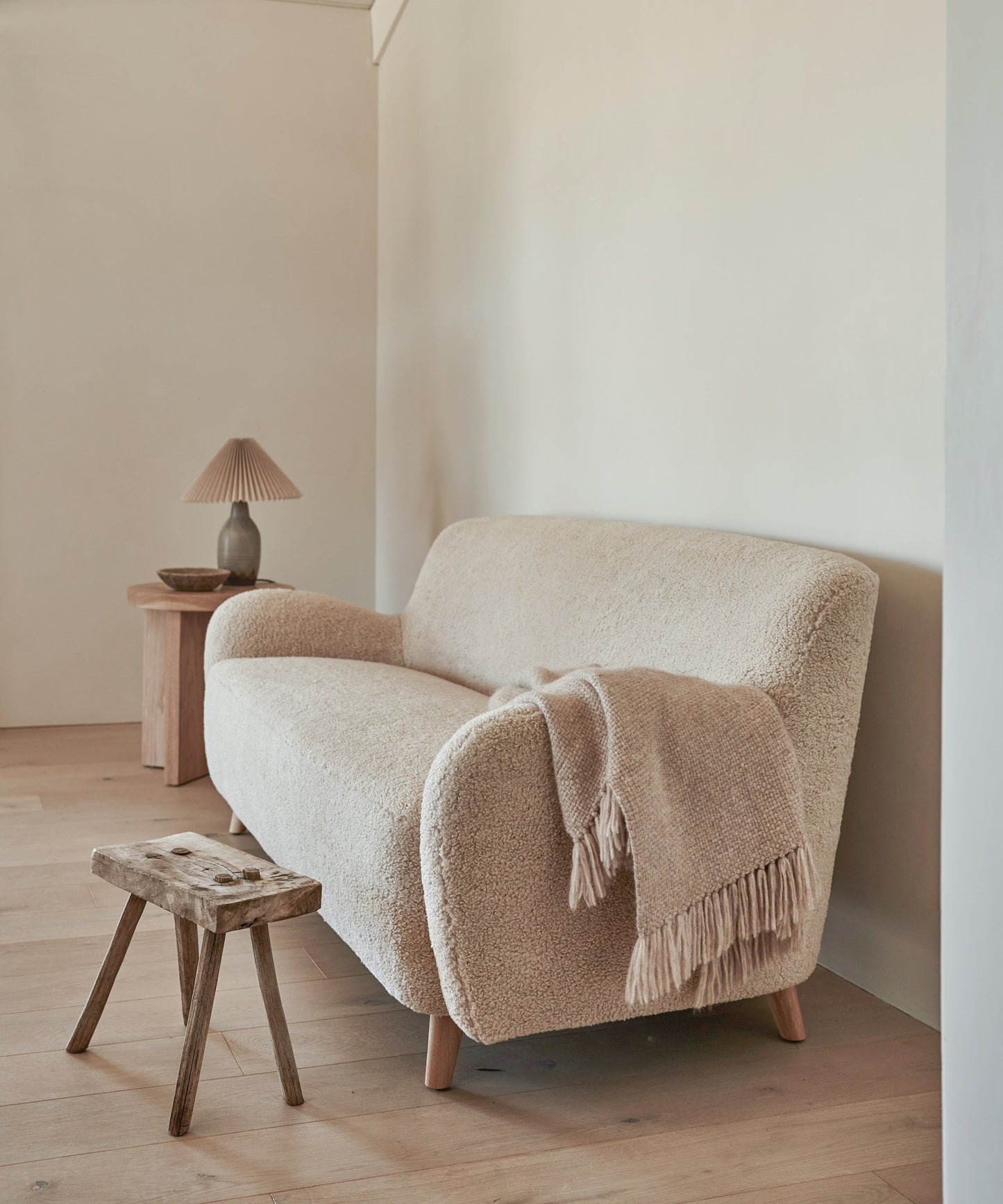 Fabric Swatch Bone Sherpa