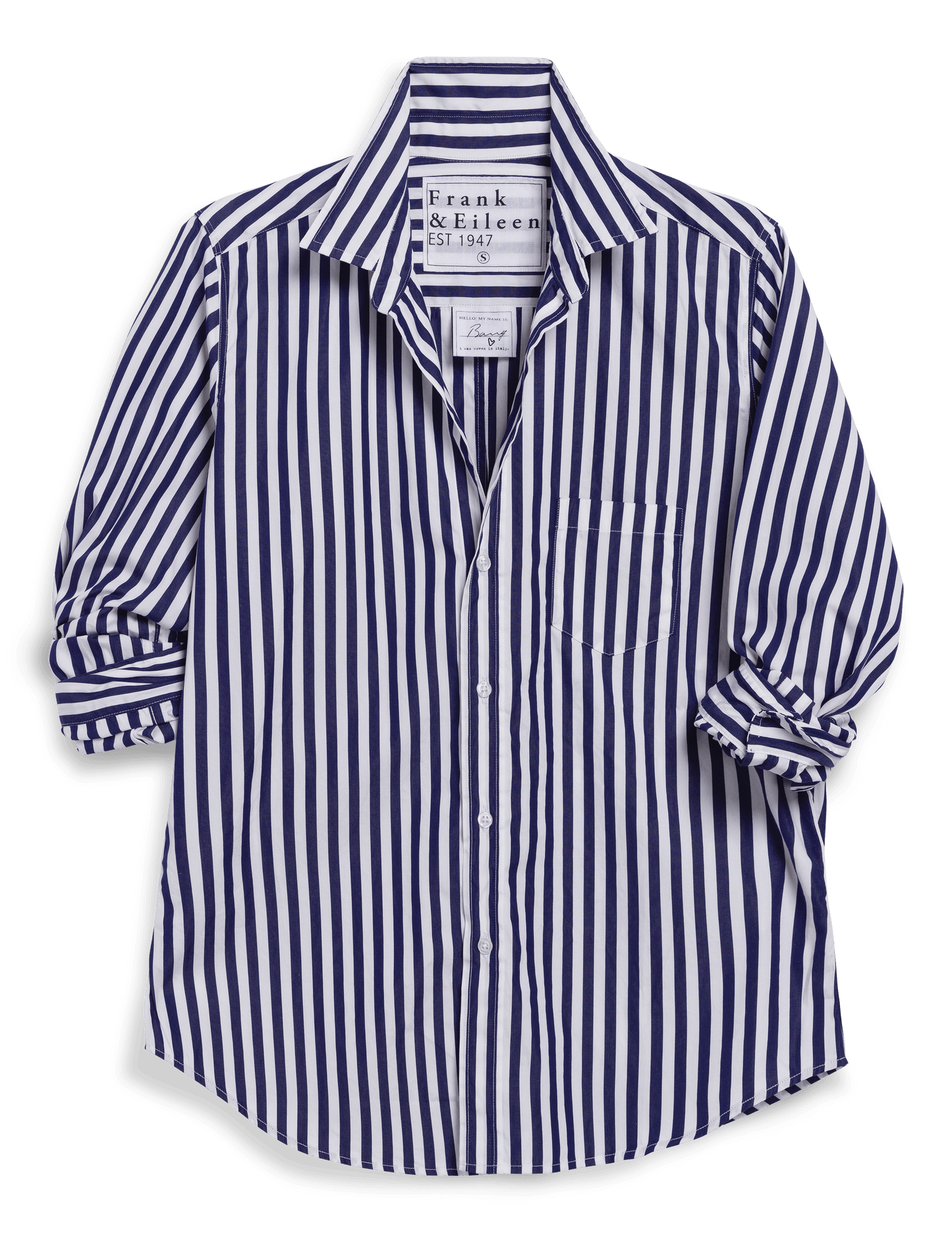 BARRY Navy and White Stripe, Italian Superluxe