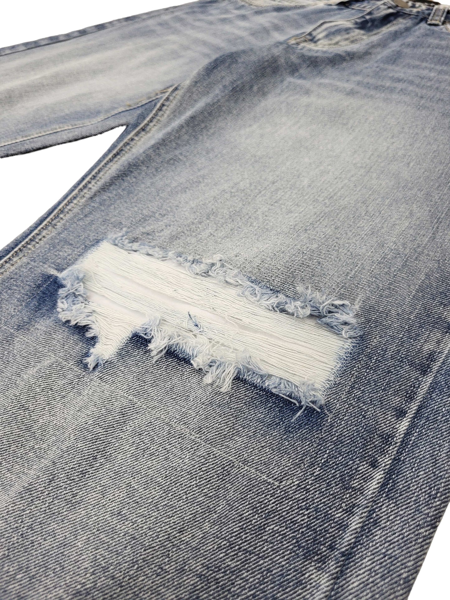 Baggy Fit Distressed Denim Jeans