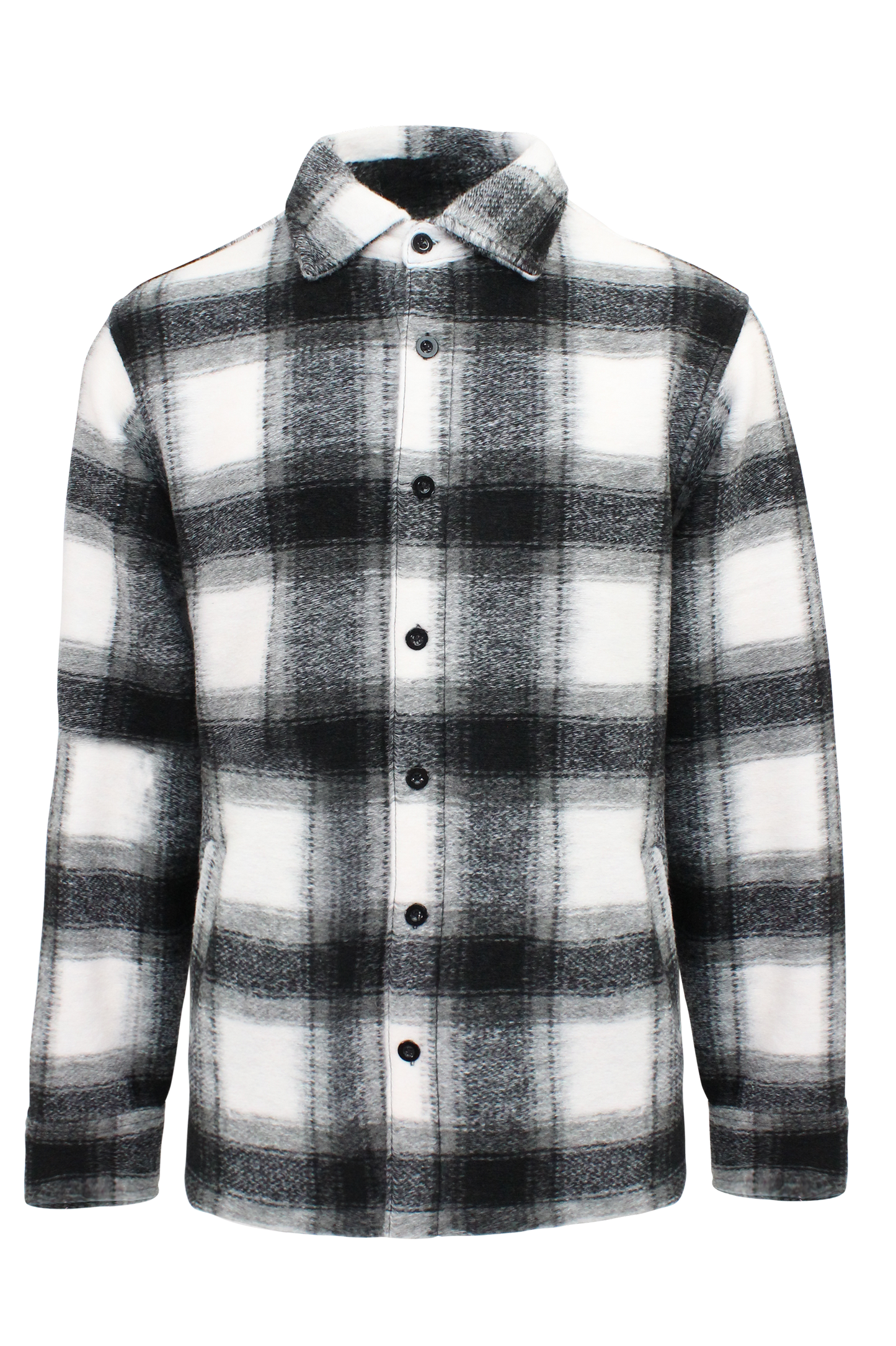 Felted Plaid Overshirt