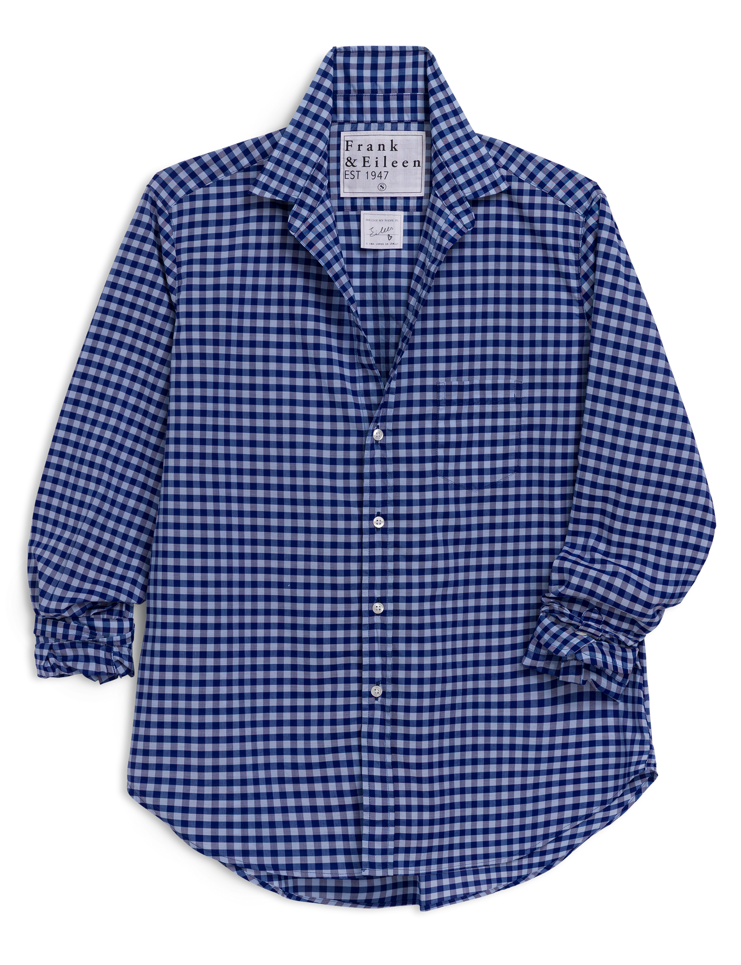EILEEN Blue and Light Blue Check, Italian Classic Linen
