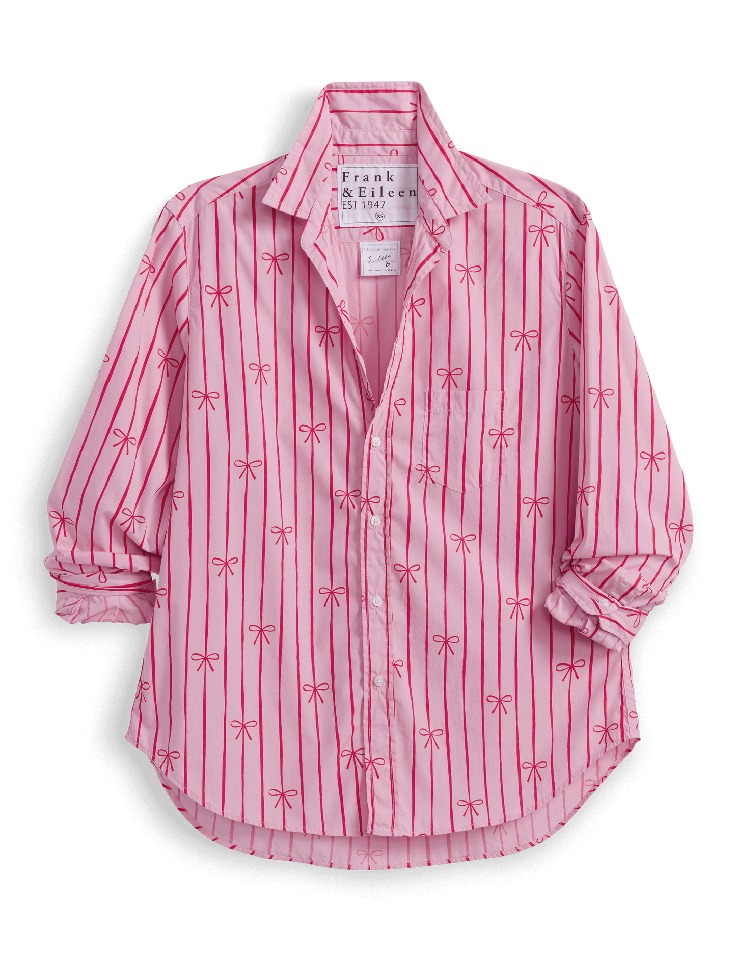 EILEEN Red Bows, Italian Cotton