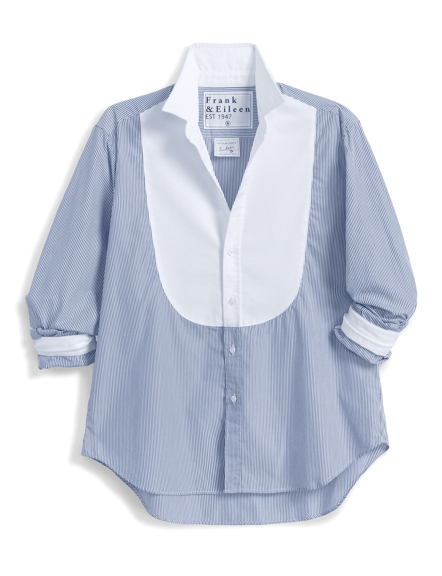 EILEEN TUXEDO Blue and White Stripe, Italian Superluxe