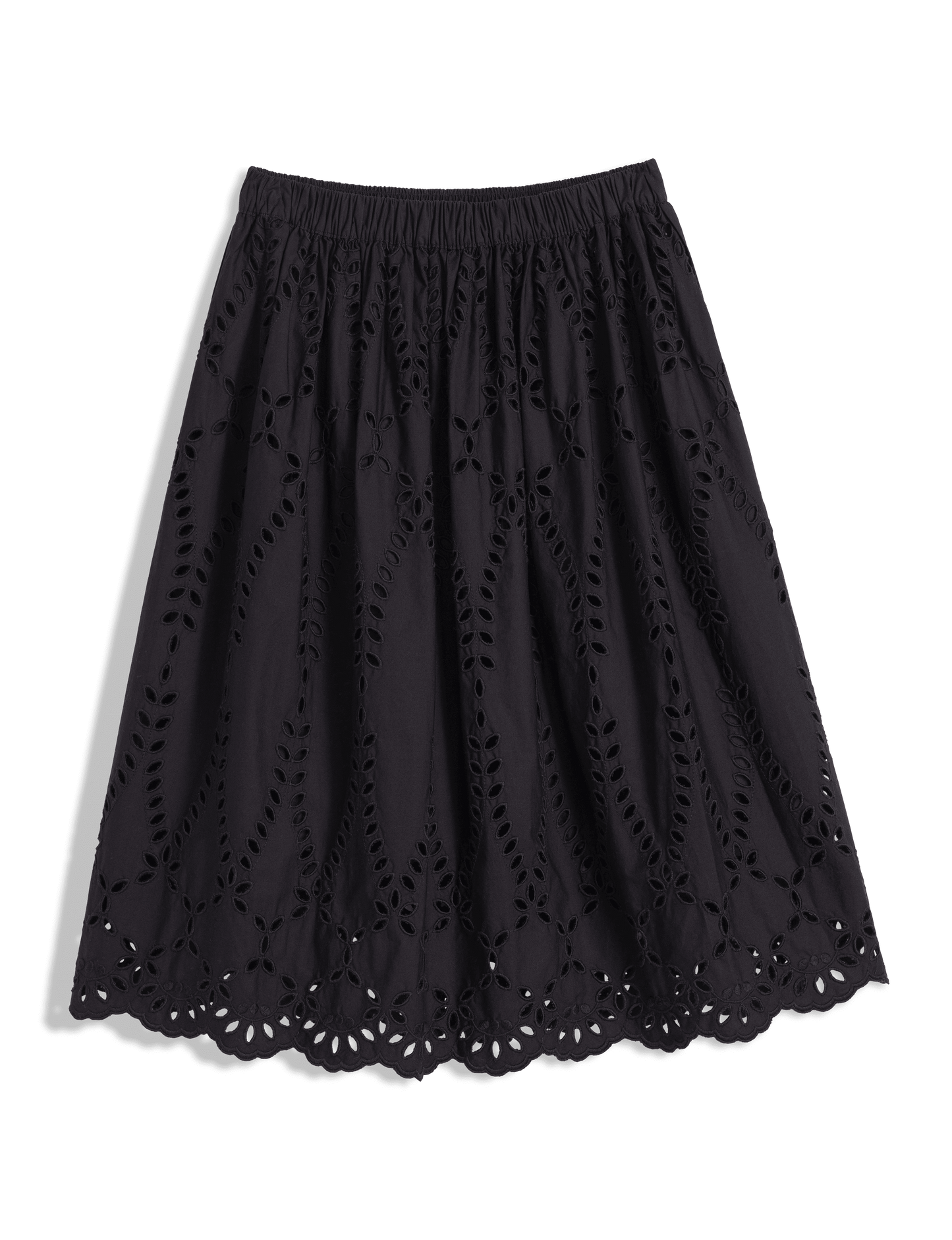 GRACE SKIRT Black, Eyelet Cotton