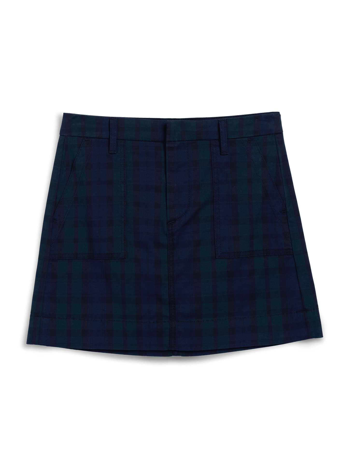 JAMESON SKIRT Black Watch Plaid, Italian Performance Twill