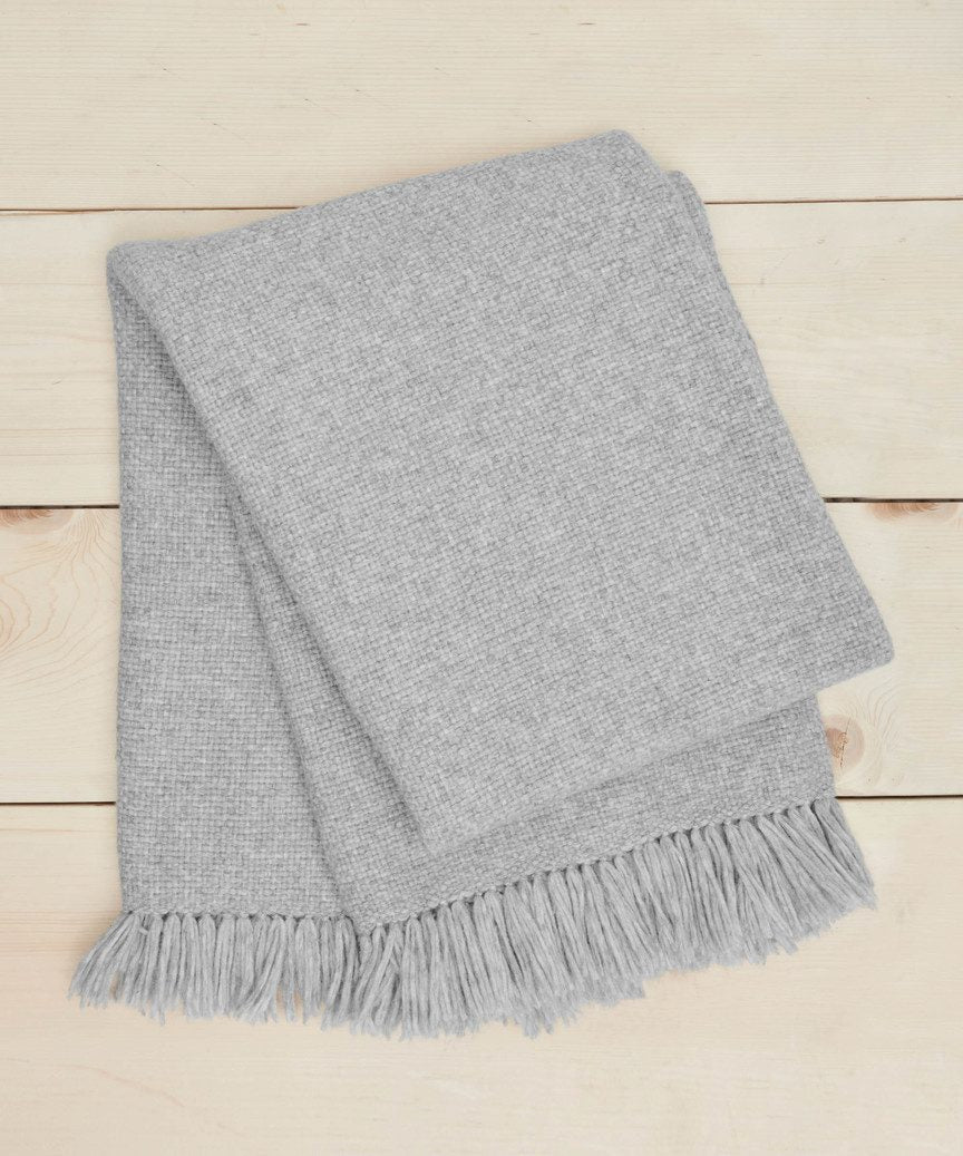 Large Alpaca Basketweave Throw