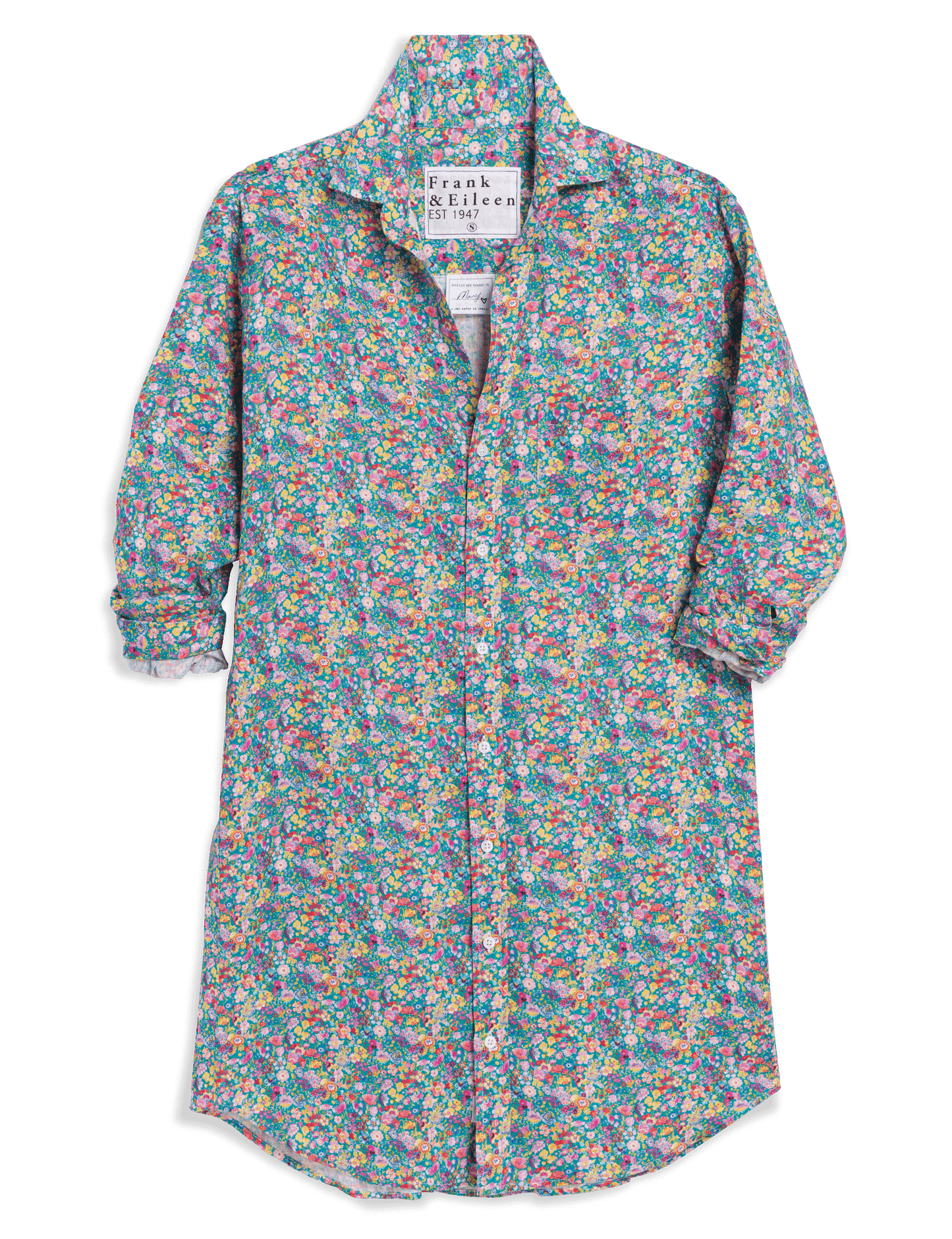 MARY Multicolor Flowers, Italian Classic Linen