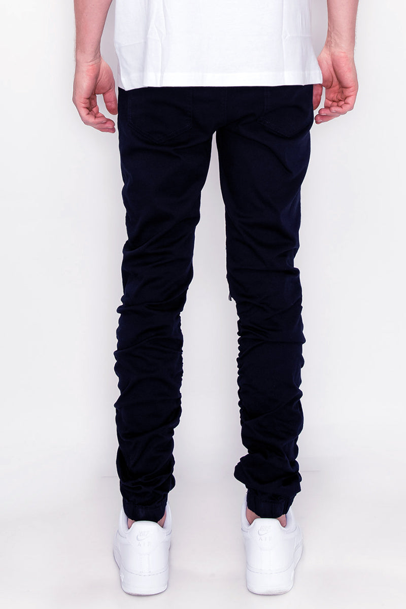 Twill Stacked Jogger Pants