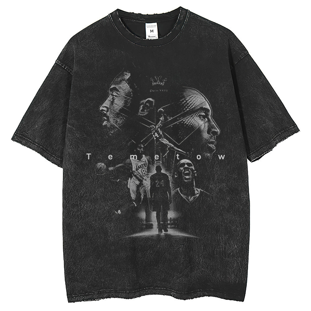 2024Basketball tshirt NBoversizeA men's black t-shirts