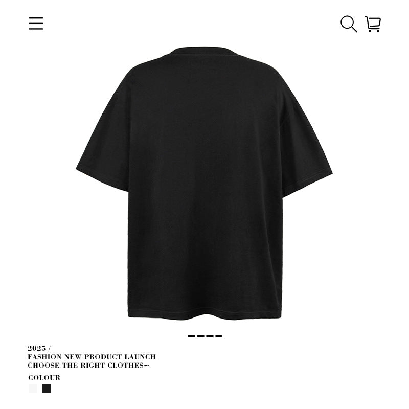 American vintage street T-shirt men's and women's loose tops