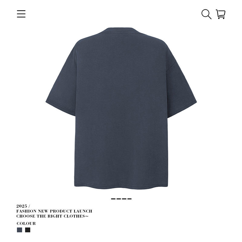 American vintage street T-shirt men's vintage cotton summer