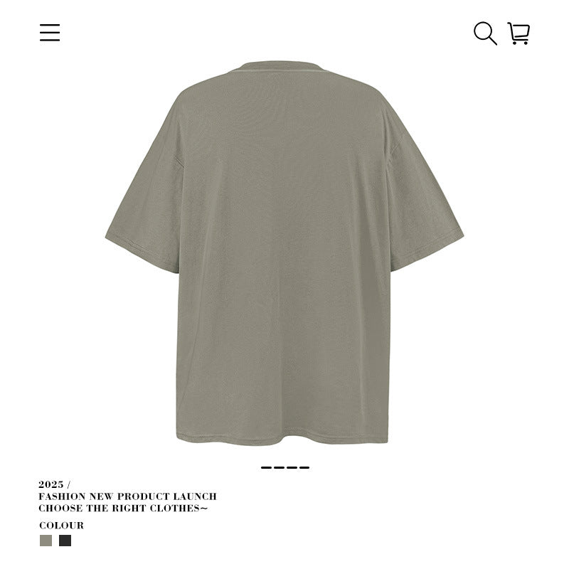 American vintage street T-shirt vintage men's loose