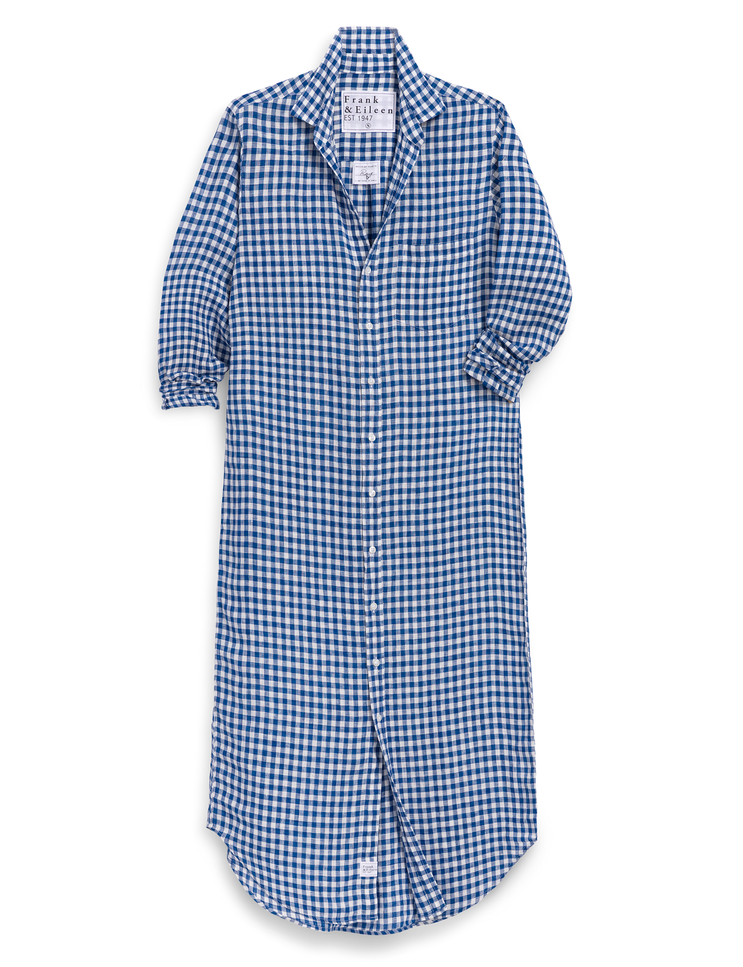 RORY Blue Check, Italian Classic Linen