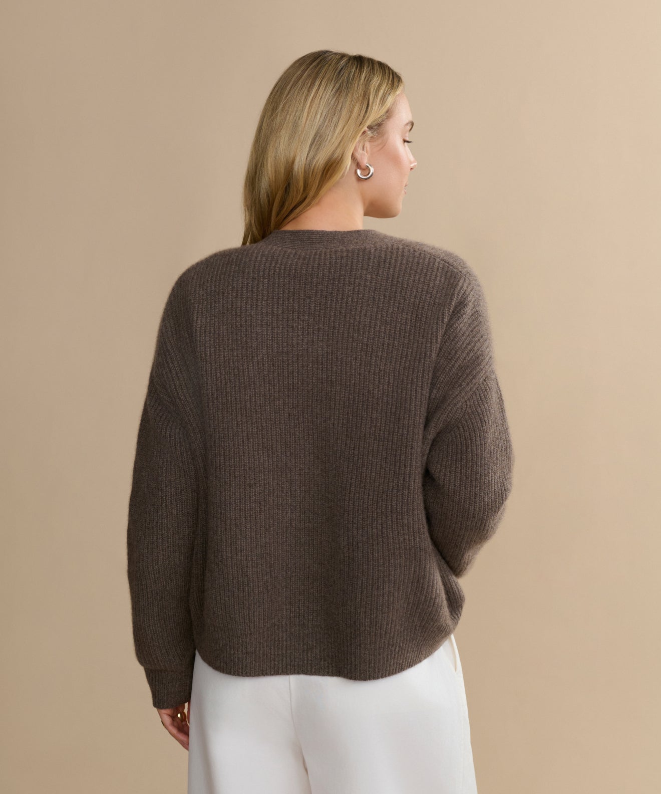Cropped Cashmere Cocoon Cardigan