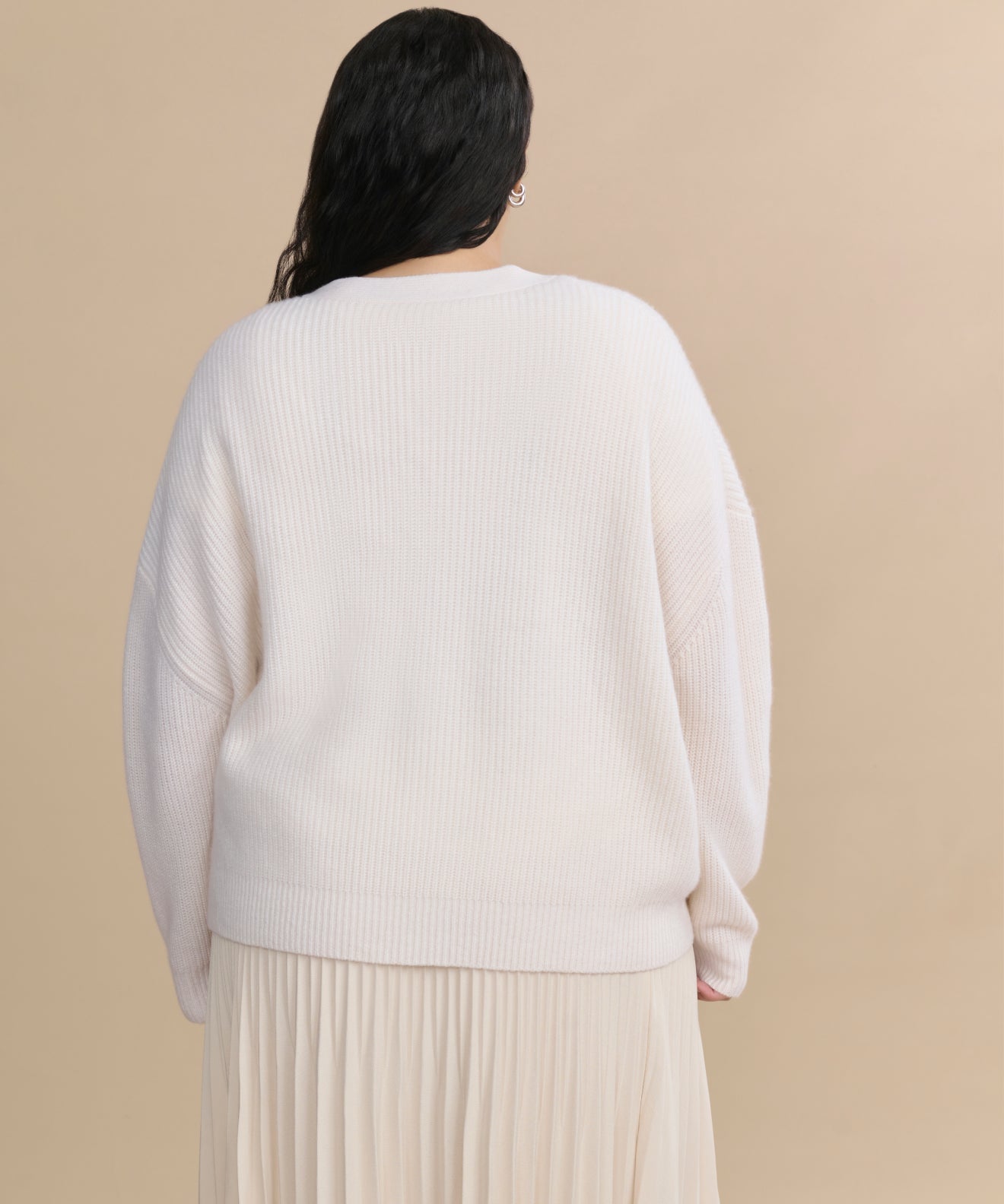 Cropped Cashmere Cocoon Cardigan