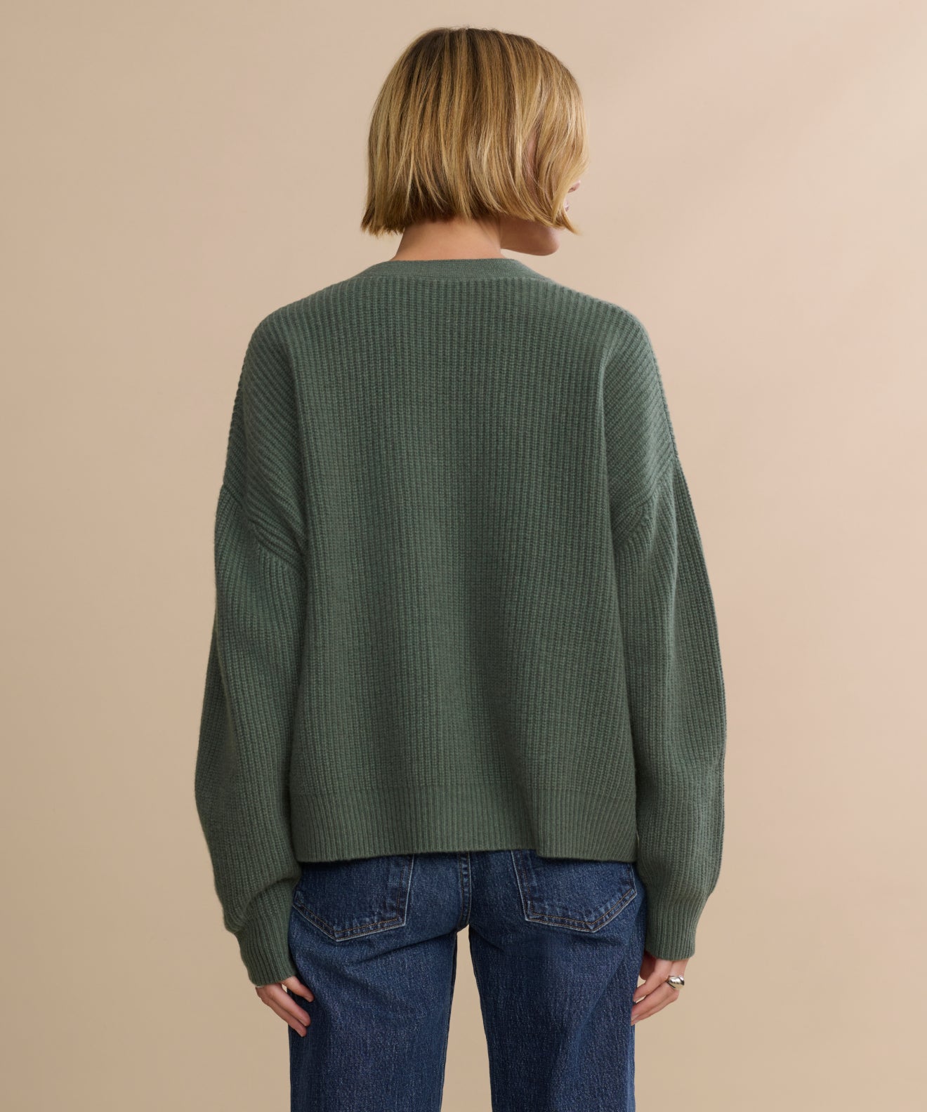Cropped Cashmere Cocoon Cardigan