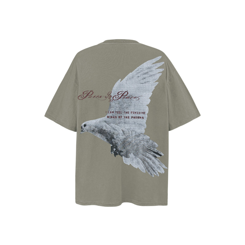 American vintage street T-shirt loose cotton summer men