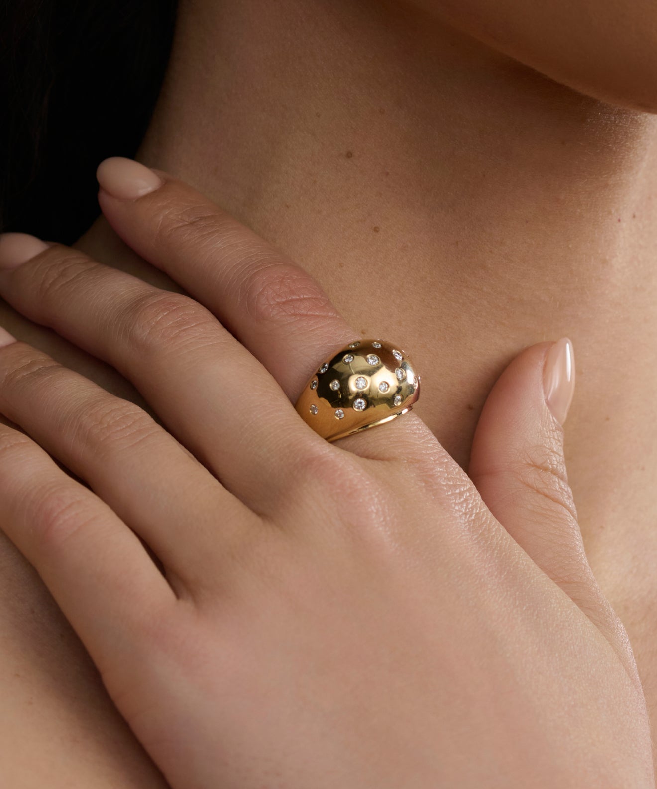 Diamond Felix Dome Ring