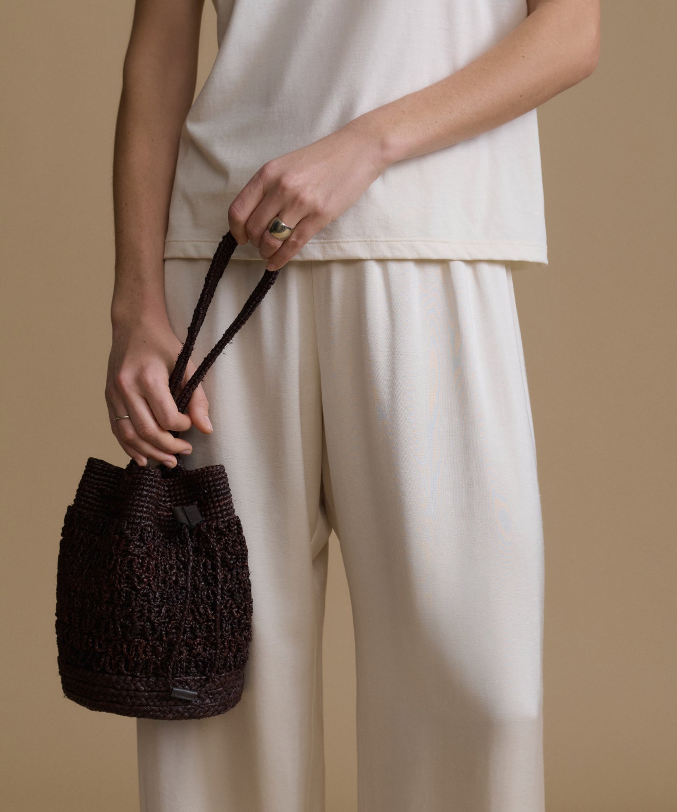 Riviera Raffia Bucket Bag
