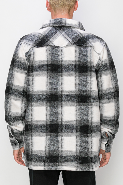 Felted Plaid Overshirt