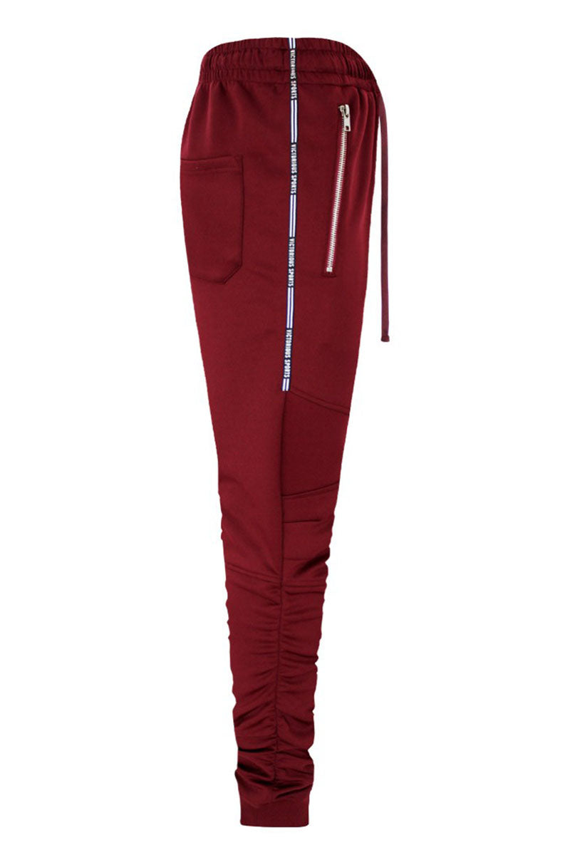 Bungee Track Pants - Burgundy