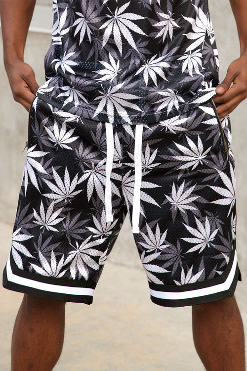 Air Mesh Leaf Basketball Shorts