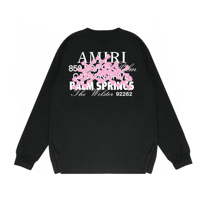 Amiri Long Sleeved Shirt Printed Trendy Pure Cotton