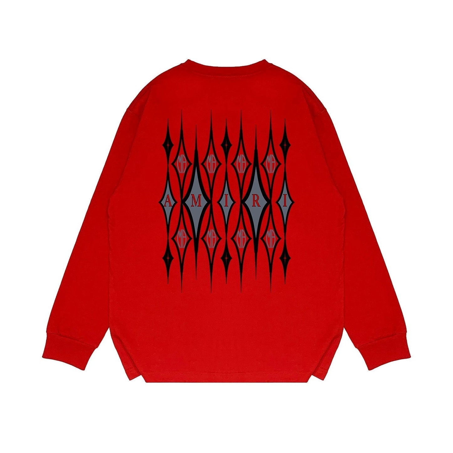 Amiri Long Sleeved Shirt Printed Trendy Pure Cotton