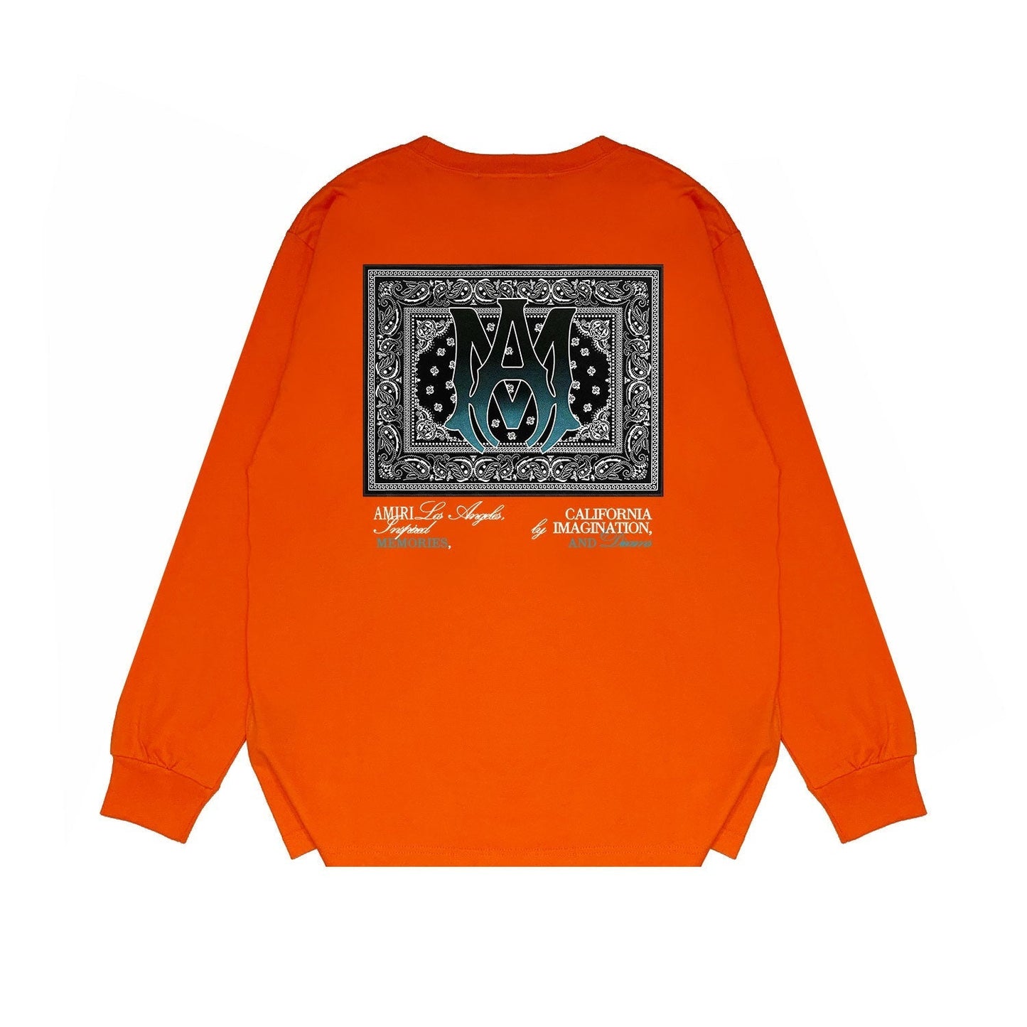Amiri Long Sleeved Shirt Printed Trendy Pure Cotton