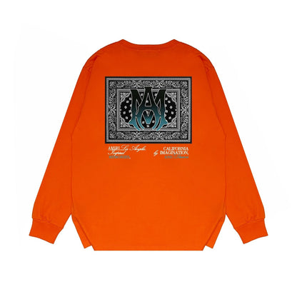 Amiri Long Sleeved Shirt Printed Trendy Pure Cotton