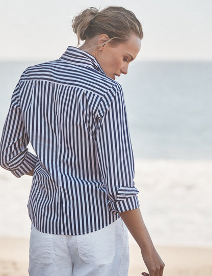 BARRY Navy and White Stripe, Italian Superluxe