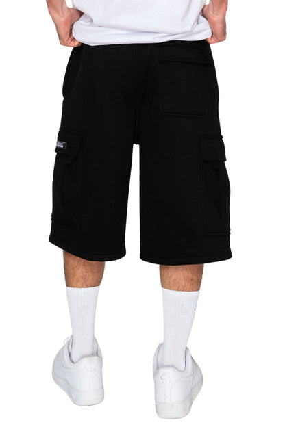 RESTRICT Baggy Fit Cargo Fleece Shorts