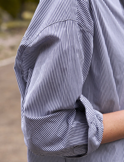 SHIRLEY Navy Stripe, Italian Superluxe