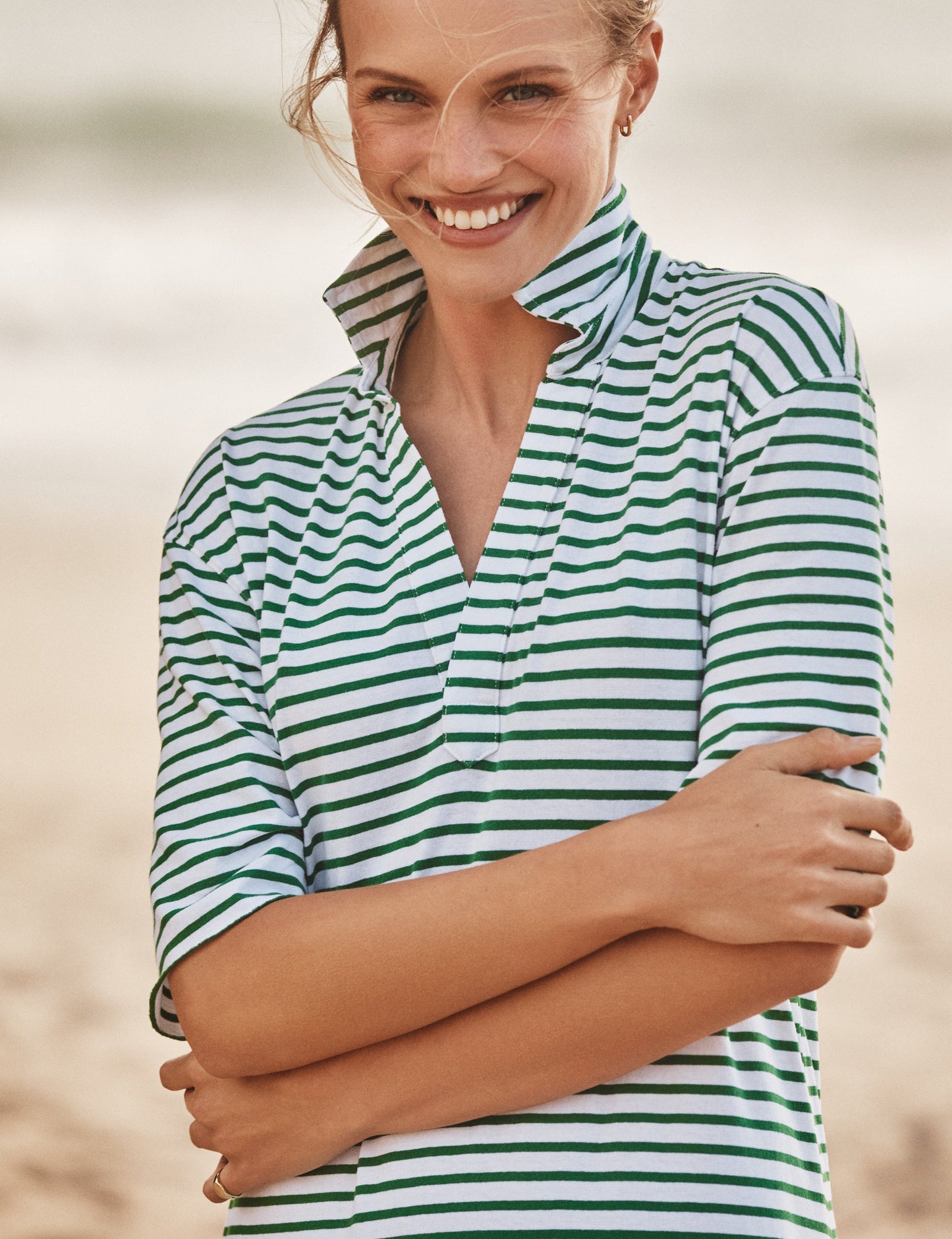 EMMA Green and White Stripe, Vintage Jersey