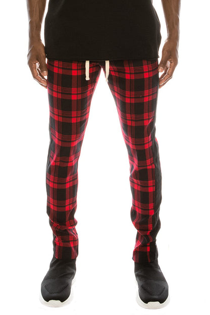 Plaid Pants - Red