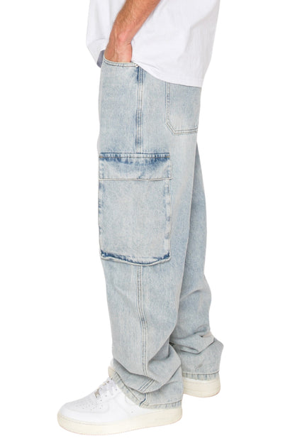 ANCHOR Baggy Fit Cargo Denim Jeans