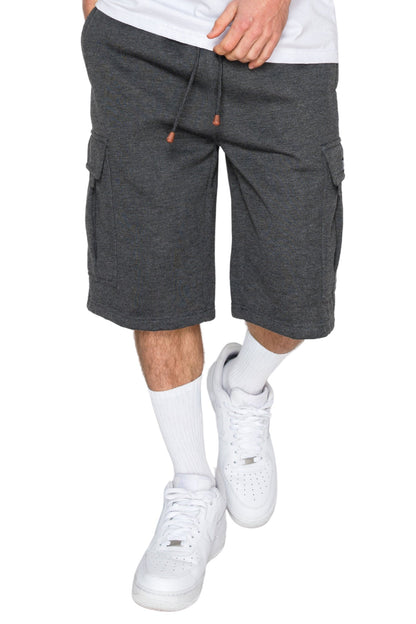RESTRICT Baggy Fit Cargo Fleece Shorts