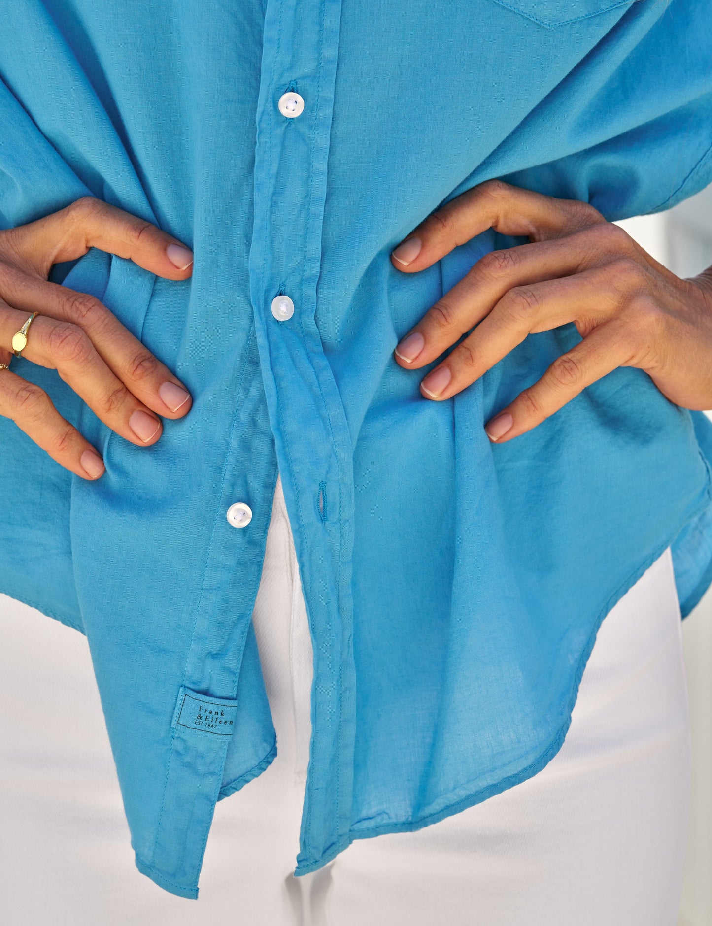 EILEEN Turquoise, Organic Voile