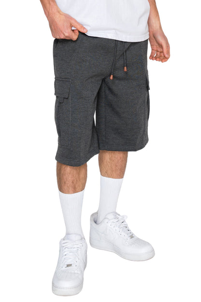 RESTRICT Baggy Fit Cargo Fleece Shorts