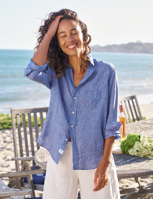 EILEEN Blue, Italian Classic Linen