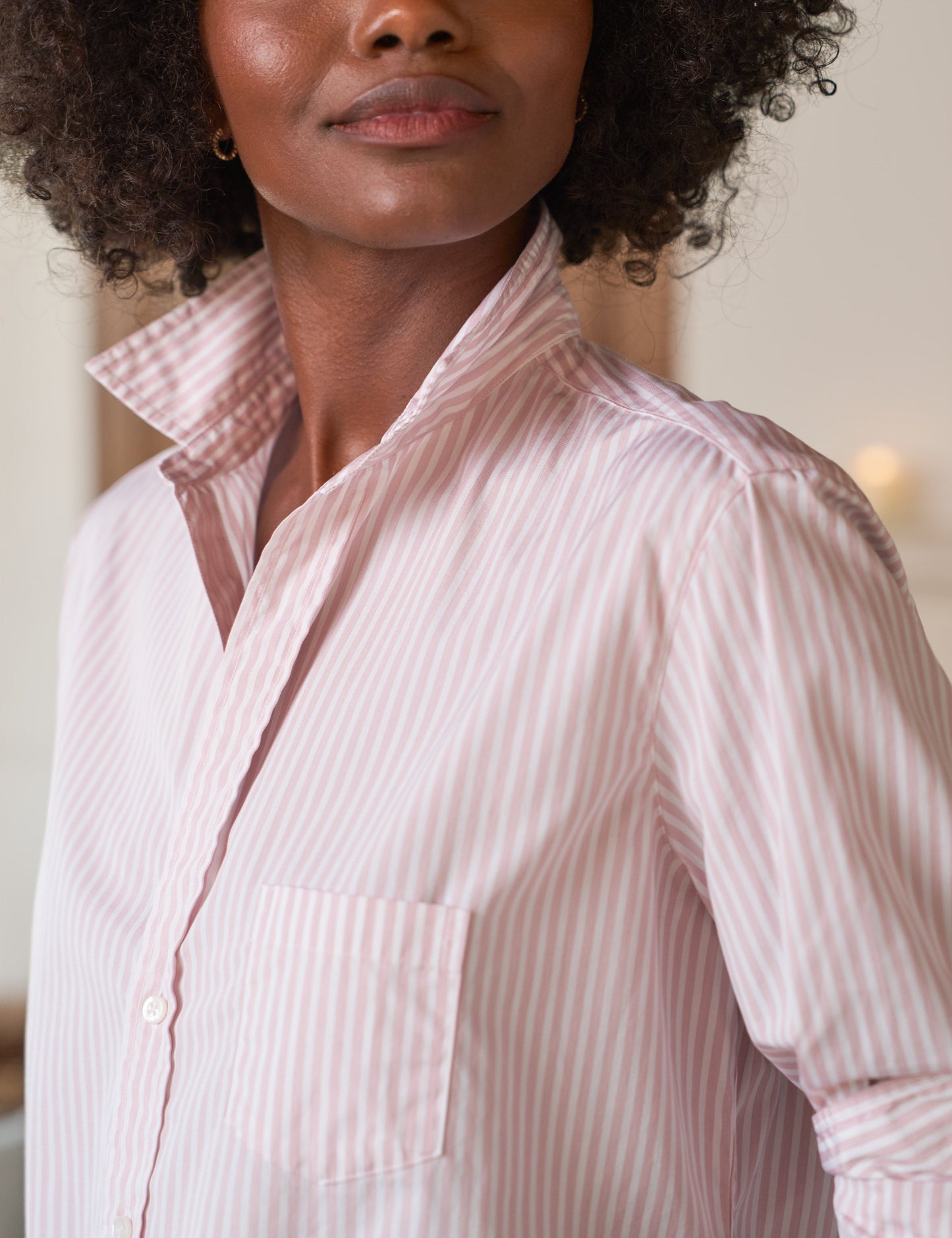 EILEEN Pink and White Multi Stripe, Italian Superluxe