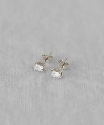 Ivy Emerald Cut Studs