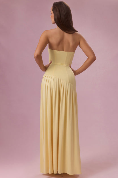 Jersey Strapless Gown in Butter