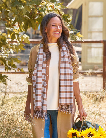 NOELLE Gray and Brown Plaid