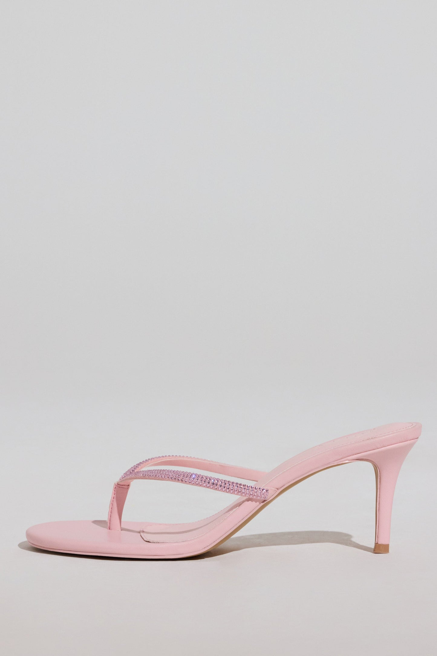 Heeled Sandal  in Blush Pink