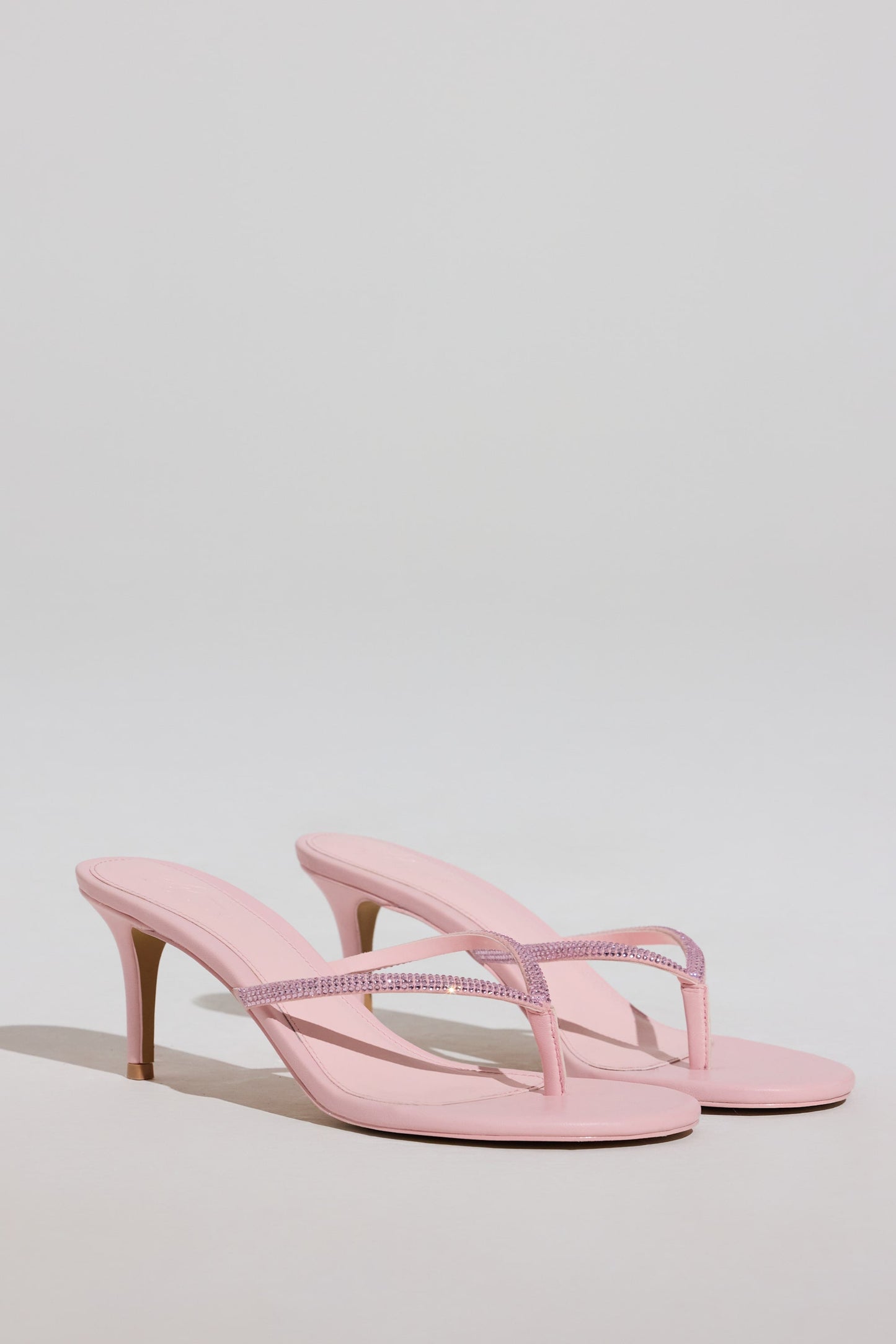 Heeled Sandal  in Blush Pink