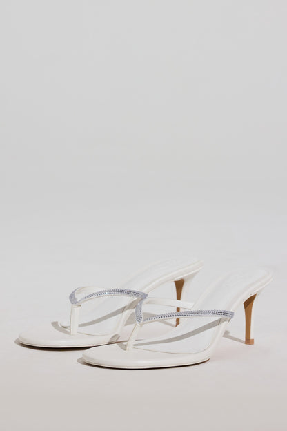 Heeled Sandal  in White